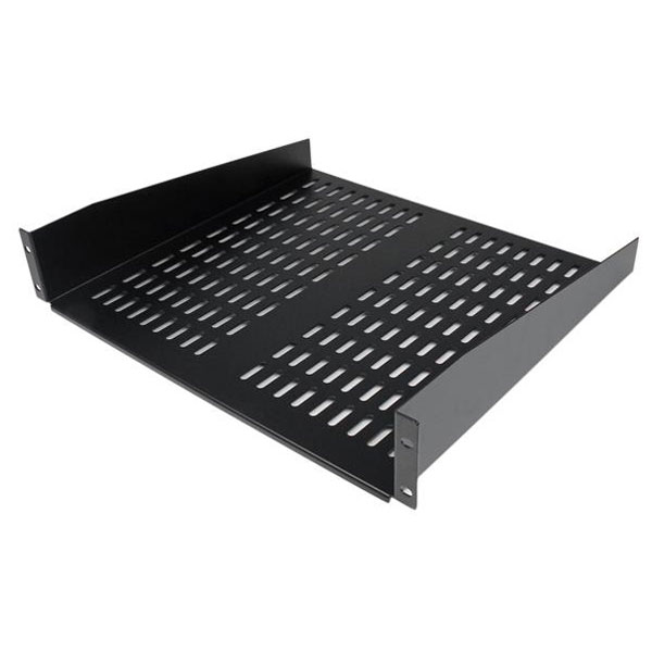 StarTech.com CABSHELFV Black Vented Universal Server Rack Cabinet ...