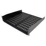 StarTech.com CABSHELFV Black Vented Universal Server Rack Cabinet Shelf