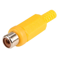 TruConnect Phono Line Socket - Yellow