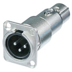 Neutrik NA3MDF XLR Male to Female Adaptor (Feed Through)