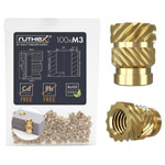 ruthex GEM3x57001 Threaded Insert for 3D Printers RXM3x5.7
