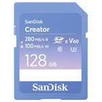 SanDisk SDSDXEP-128G-GNCIS Creator SDXC card 128GB Class 10 v60 UHS-II U3