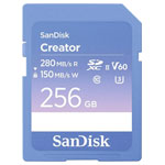 SanDisk SDSDXEP-256G-GNCIS Creator SDXC card 256GB Class 10 V60 UHS-II U3