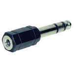TruComponents 200743 Adapter Jack plug 6.35mm - Jack socket 3.5mm Stereo Pins:3