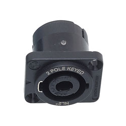 Connecteur Neutrik NL2MPXX SpeakON – 2 Pôles, Bride En D Noir, Pour Haut-Parleurs/Amplis, IEC 61984 Certifié
