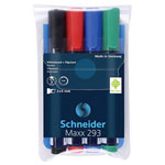 Schneider 129394 Pen Marker Correction Black Blue Red Plastic Pack of 3