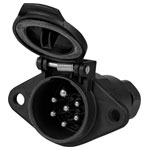 SecoRüt ES021  Trailer socket 7-pin type S Plastic Open cable ends