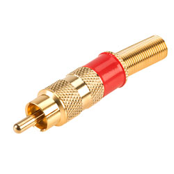 TruConnect Red Gold Plated Phono Plug