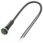 Sedeco 726603 Standard indicator light with bulb and leads Green 230V