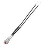 Sedeco 726665 Standard indicator light with bulb and leads  Red 230V