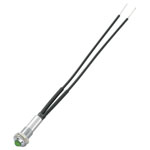 Sedeco 726677 Standard indicator light with bulb and leads Green 230V