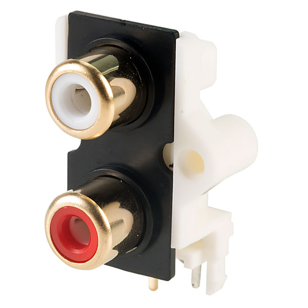 Image of RVFM PS-2135 Red/White Twin Phono Socket
