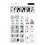 Sharp EL334W Calculator white extra-large display dual power battery solar