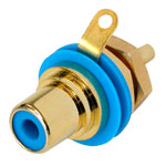 REAN NYS367-6 Phono Jack Gold Plated Blue