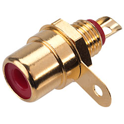 RVFM Red Gold Plated Phono Socket