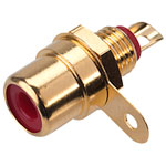 RVFM Red Gold Plated Phono Socket