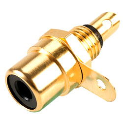 RVFM Black Gold Plated Phono Socket