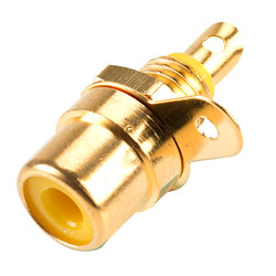 RVFM Yellow Gold Plated Phono Socket