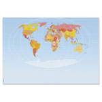 Sigel HO560 World Map Desk Pad Multicolour Paper 595x410mm