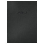 Sigel SM202 Menu folder A4 1 pc Black Rubber binding 2 double document pockets
