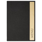 Sigel SM221 Menu folder A5 Dark grey Beige Rubber binding 8 page capacity