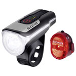 Sigma 17850 Aura 80 Nugget Set Bike Light Set LED Black Rechargeable