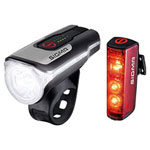Sigma 17860 AURA 80 FL Blaze Set Bike light set LED Black rechargeable