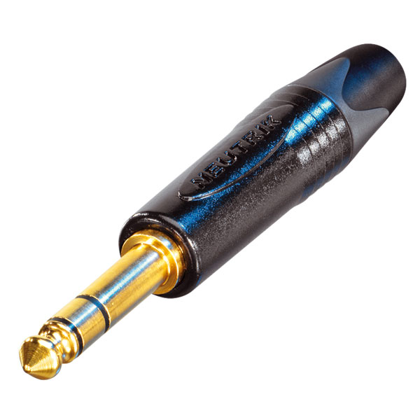 Neutrik NP3XB Stereo Jack Plug (Black) 2Pole 6.35mm Rapid Online