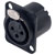 Neutrik NC3FD-LX-B XLR Panel Mount Socket 3-Pole