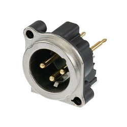 Neutrik NC3MBAV Vertical Male XLR Socket