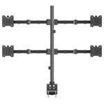 SpeaKa SP-13383188 SP-MM-541 4x Monitor Mount Black Swivel Tilt Rotate Adjust