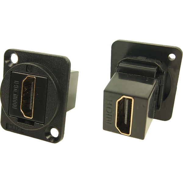Cliff CP30200G XLR Feedthrough HDMI A Female to HDMI A Au Plated CSK Hole 
