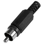 TruComponents 202591 RCA connector Plug, straight,Pins:2 Black