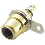 TruComponents 202610 RCA connector Socket, Vertical,Pins:2 Black