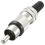 TruComponents 202616 RCA connector Plug, straight,Pins:2 Black