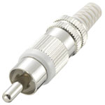 TruComponents 202617 RCA connector Plug, straight,Pins:2 White