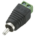 TruComponents 202622 RCA connector Plug, straight,Pins:2 Black