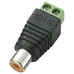 TruComponents 202626 RCA connector Socket, straight,Pins:2 Black