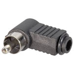 TruComponents 202693 RCA connector Plug, right angle,Pins:2 Black