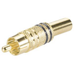 TruComponents 202727 RCA connector Plug, straight,Pins:2 Black