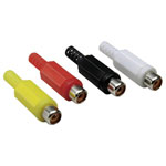 TruComponents 202743 RCA connector Socket, straight,Pins:2 Black