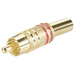 TRUCOMPONENTS 202746 RCA connector Plug, straight,Pins:2 Red