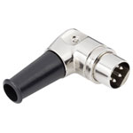 TruComponents 202747 DIN connector Plug, right angle,Pins:5 Silver