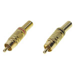 TruComponents 202757 RCA connector Plug, Mono Red/Black 2 pc(s)