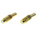 TruComponents 202761 RCA connector Connector, Mono Red/Black 2 pc(s)