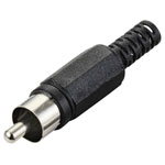 TRUCOMPONENTS 202765 RCA connector Plug, straight Black