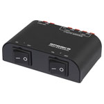 SpeaKa Professional SP-6518224 2 port speaker switch steel casing black
