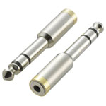 SpeaKa Professional SP-6672044 Adapter Jack 6.35mm Plug 3.5mm Socket Silver