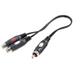 SpeaKa Professional SP-7869820 RCA Audio Y adapter 1 plug 2 socket Black