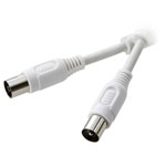 SpeaKa Professional SP-7869956 Antenna Cable 1.50m White 90dB Ferrite Core